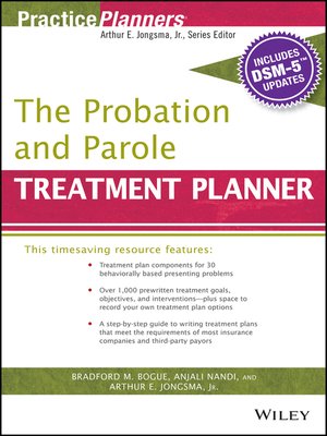 cover image of The Probation and Parole Treatment Planner, with DSM 5 Updates